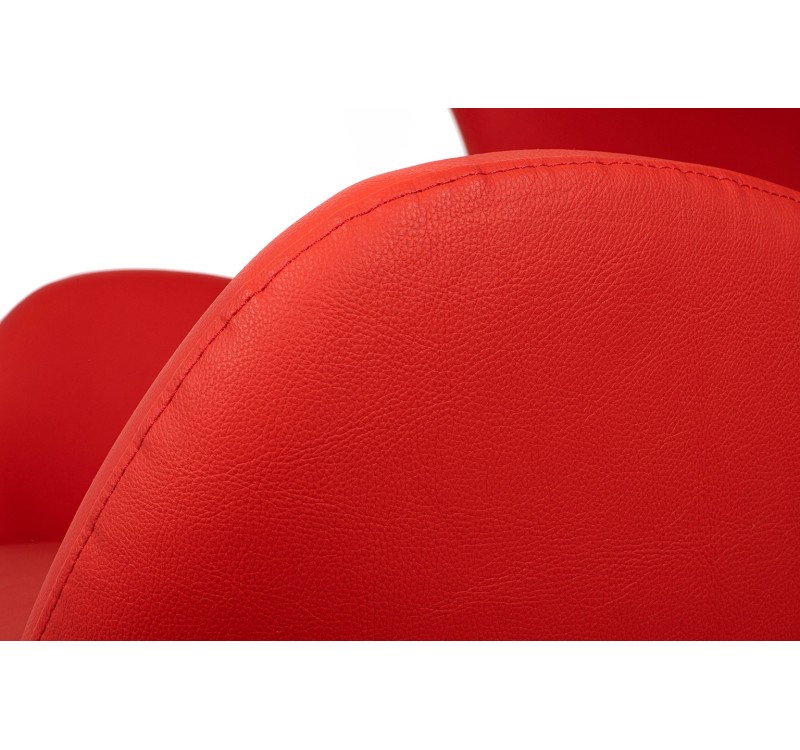 Fotel EGG SZEROKI PU czerwony