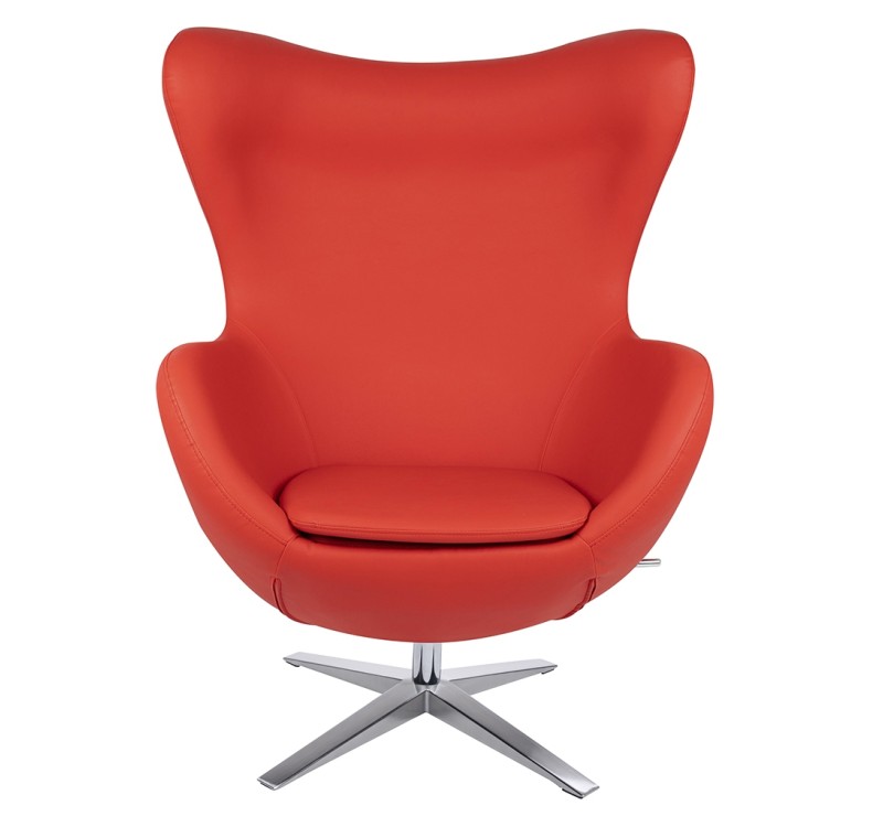 Fotel EGG SZEROKI PU czerwony