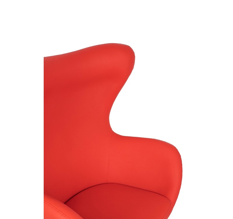 Fotel EGG SZEROKI PU czerwony