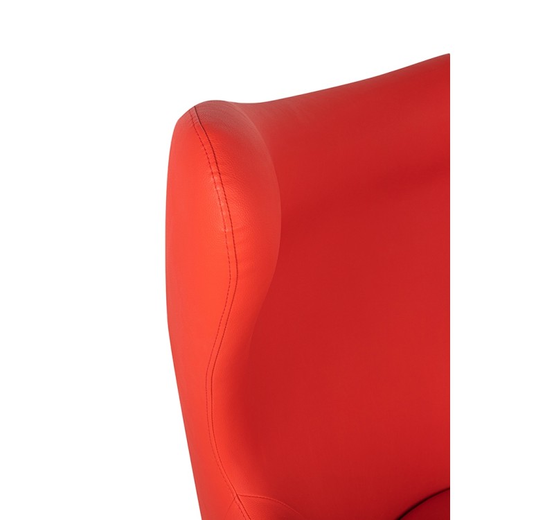 Fotel EGG SZEROKI PU czerwony