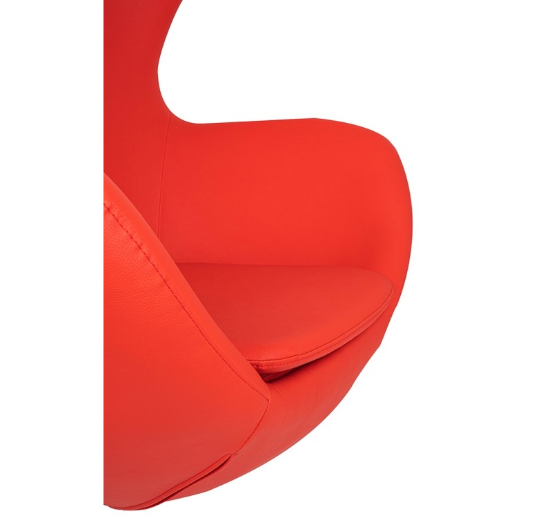 Fotel EGG SZEROKI PU czerwony
