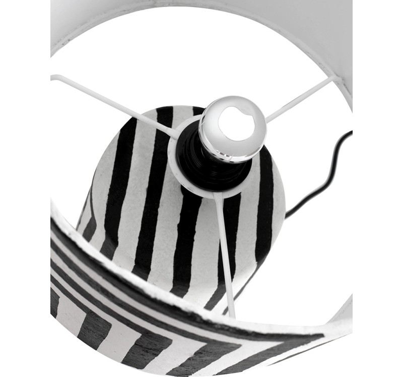 KARE lampa stołowa STRISCE 44 cm          biało-czarna