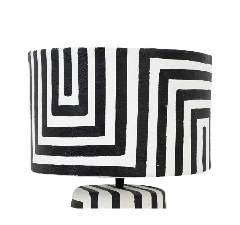 KARE lampa stołowa STRISCE 44 cm          biało-czarna