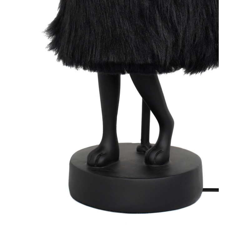 KARE lampa stołowa RABBIT FUR 50 cm       czarna / złota