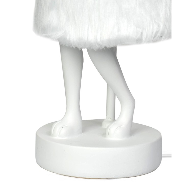 KARE lampa stołowa RABBIT FUR 50 cm       biała / srebrna