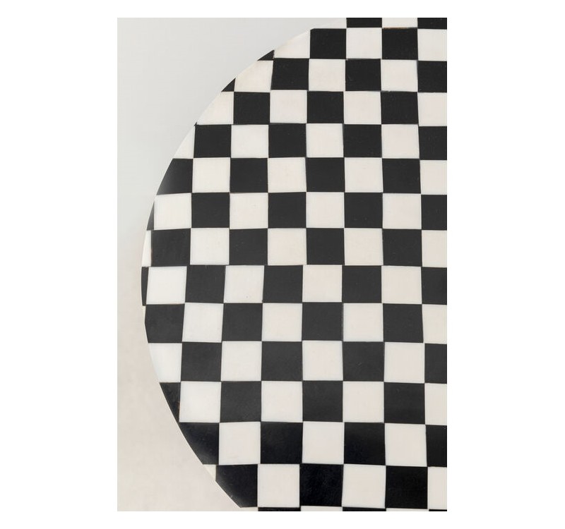 KARE stolik DOMERO CHESS 25 biało-czarny