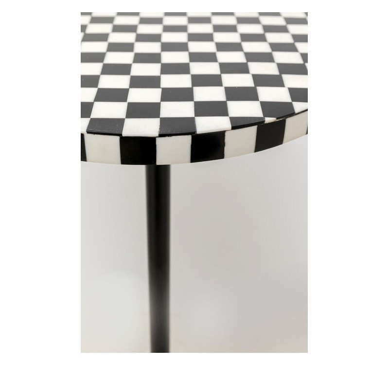 KARE stolik DOMERO CHESS 25 biało-czarny