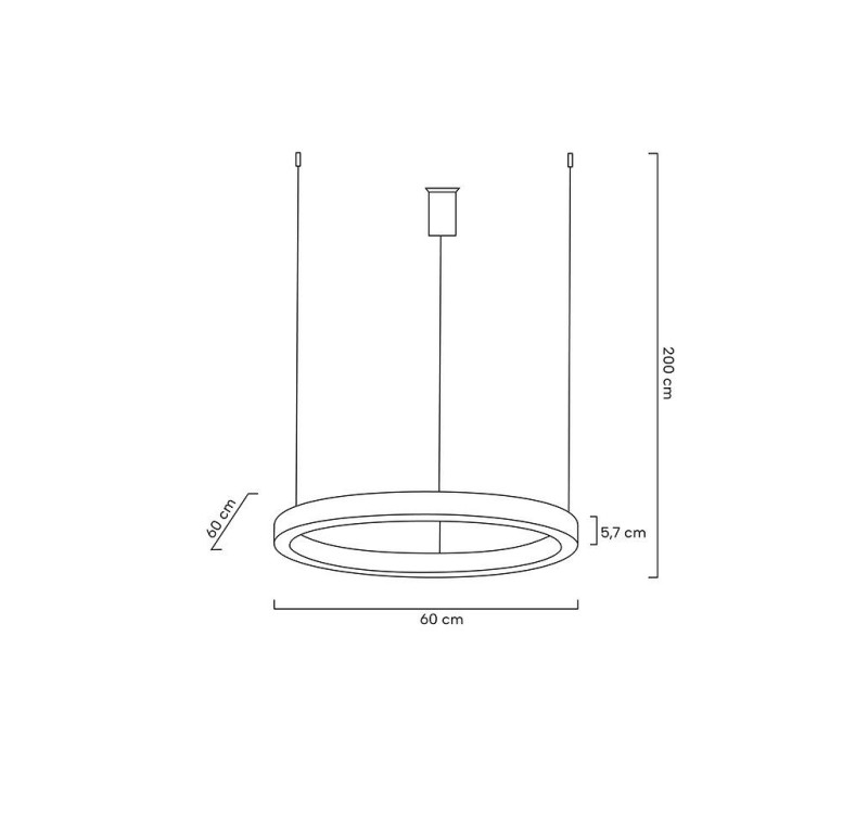 MOOSEE lampa wisząca RING 60 złota