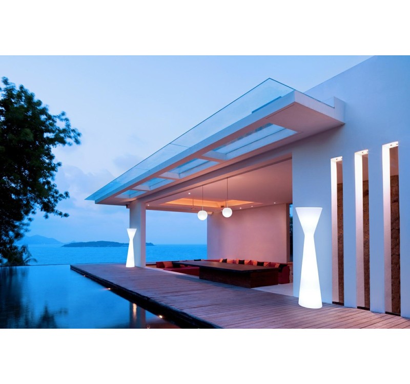 NEW GARDEN lampa podłogowa KONIKA 170  CABLE biała