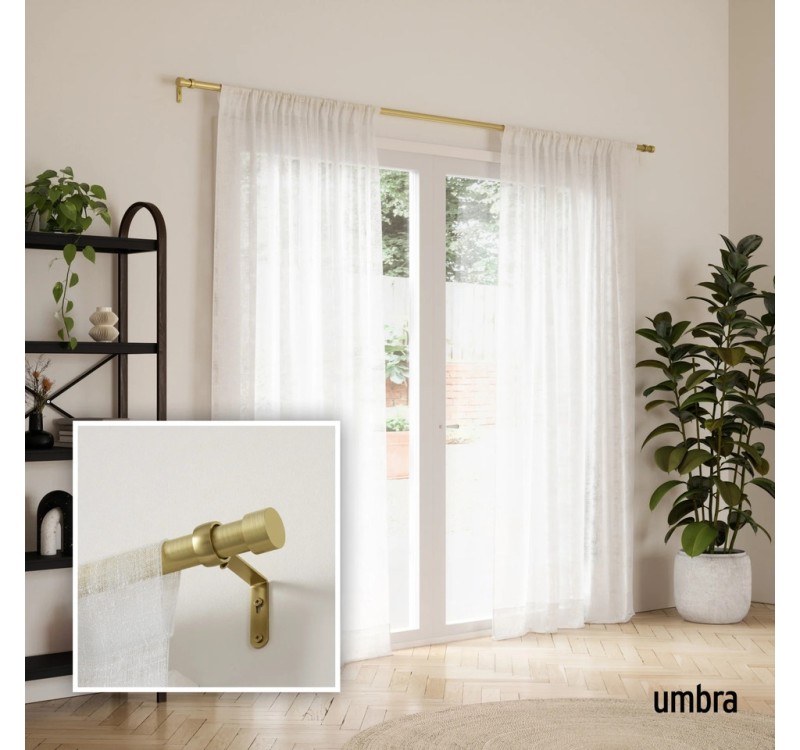 UMBRA pojedynczy karnisz CAPPA 305 - 457  cm złoty