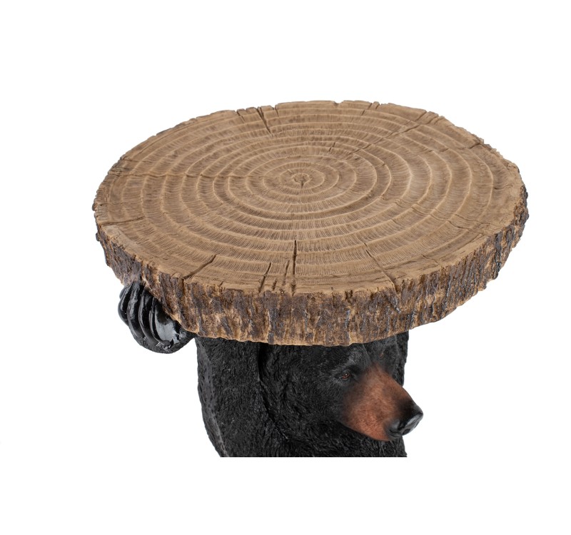 KARE stolik BEAR 53x33 cm drewniany / czarny