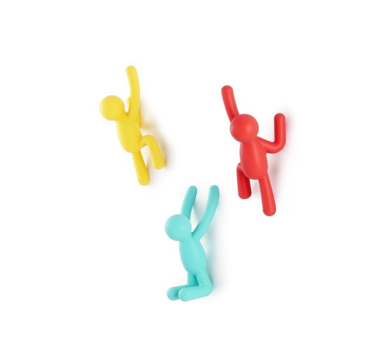 UMBRA wieszak ścienny BUDDY czerwono - żółto - niebieski