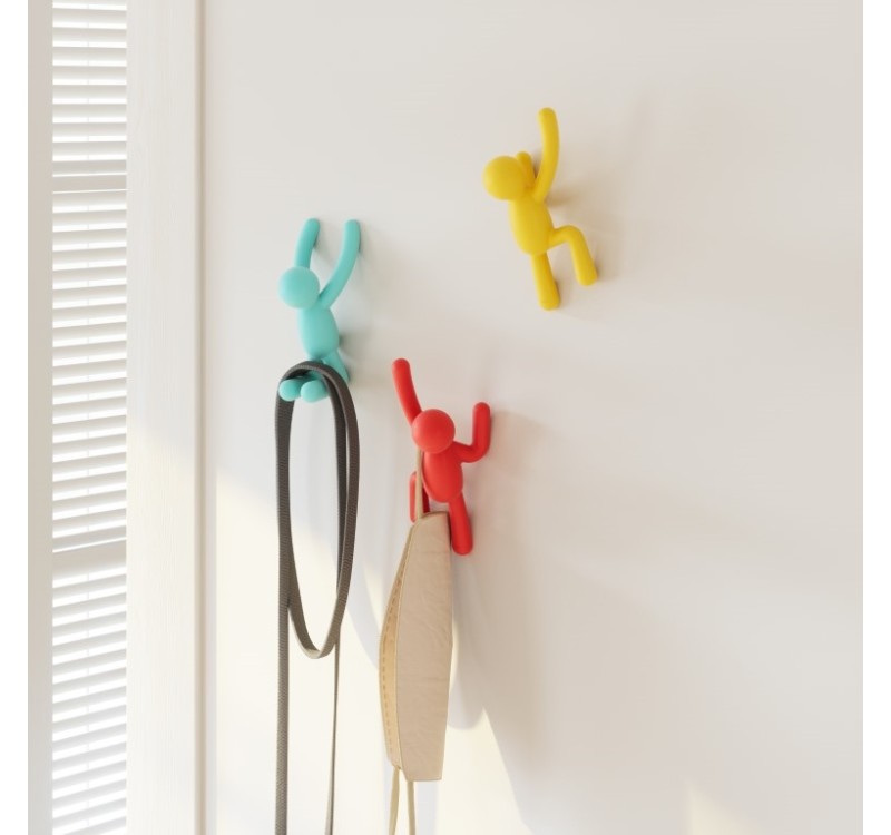 UMBRA wieszak ścienny BUDDY czerwono - żółto - niebieski