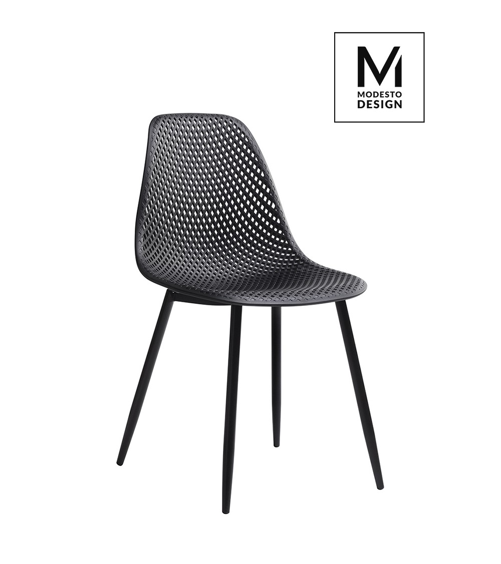 MODESTO krzesło TIVO czarne - polipropylen, metal
