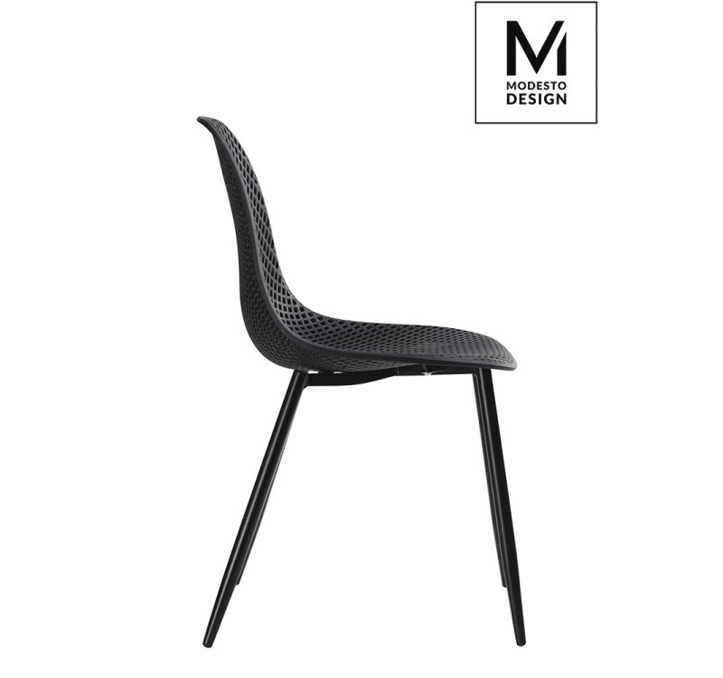MODESTO krzesło TIVO czarne - polipropylen, metal