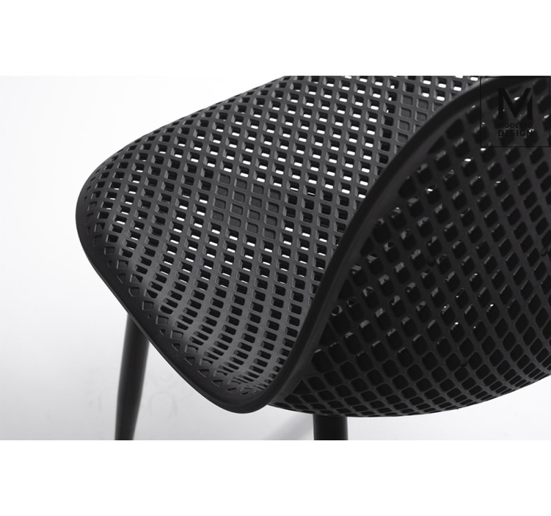 MODESTO krzesło TIVO czarne - polipropylen, metal