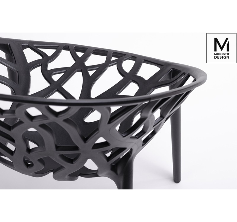 MODESTO krzesło KORAL czarne - polipropylen