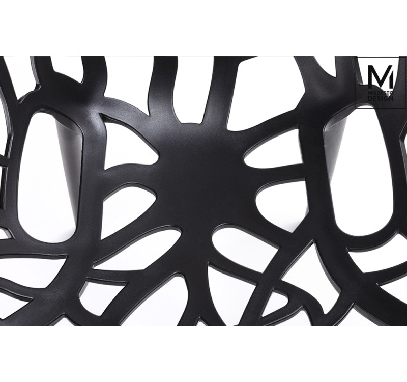 MODESTO krzesło KORAL czarne - polipropylen