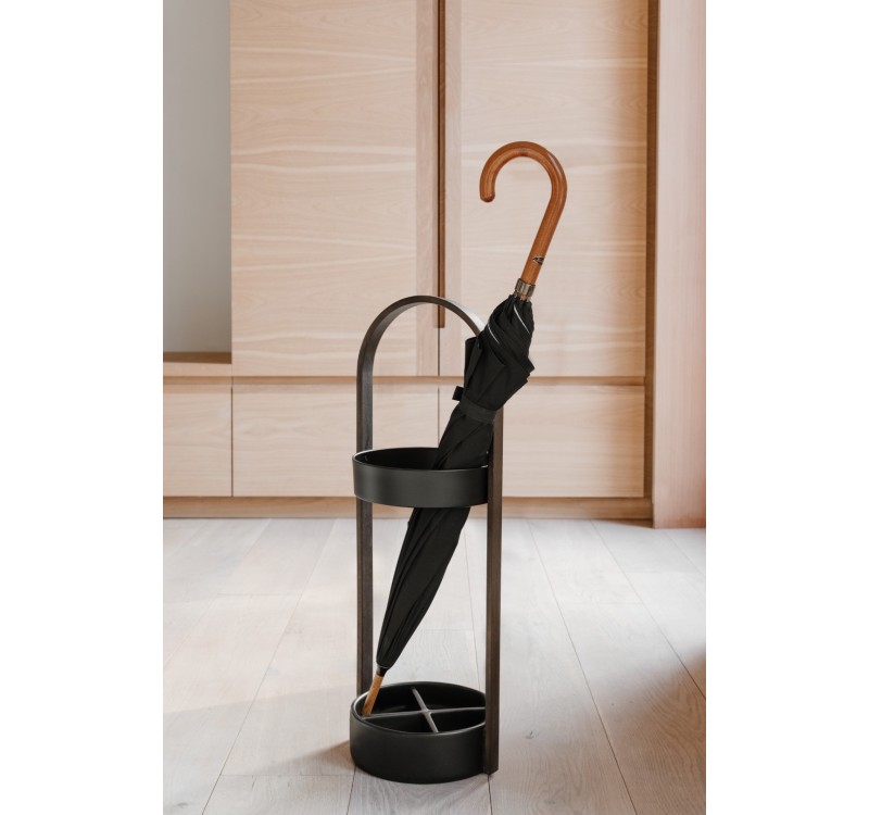 UMBRA stojak na parasolki BELLWOOD czarny orzech