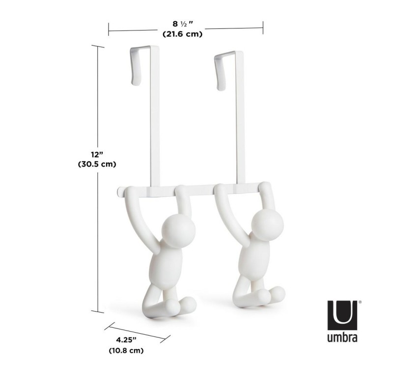 UMBRA podwójny wieszak BUDDY biały
