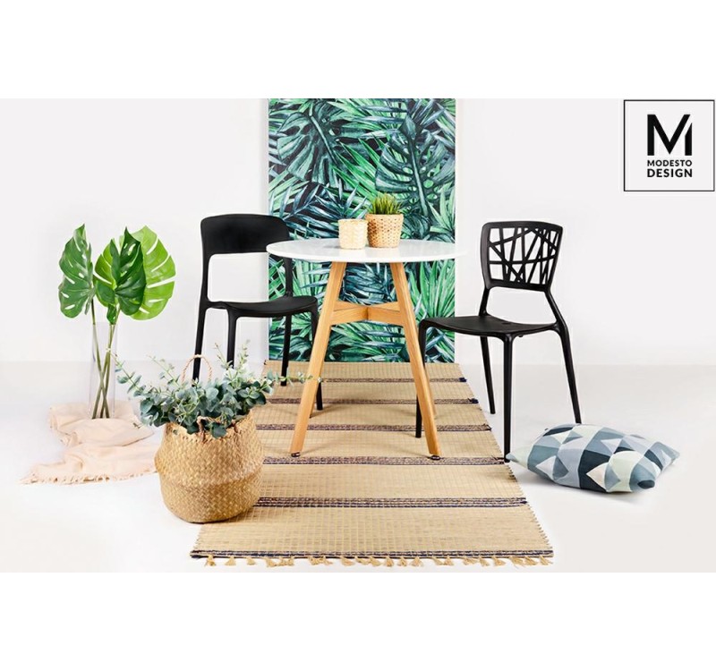 MODESTO krzesło ZING czarne - polipropylen