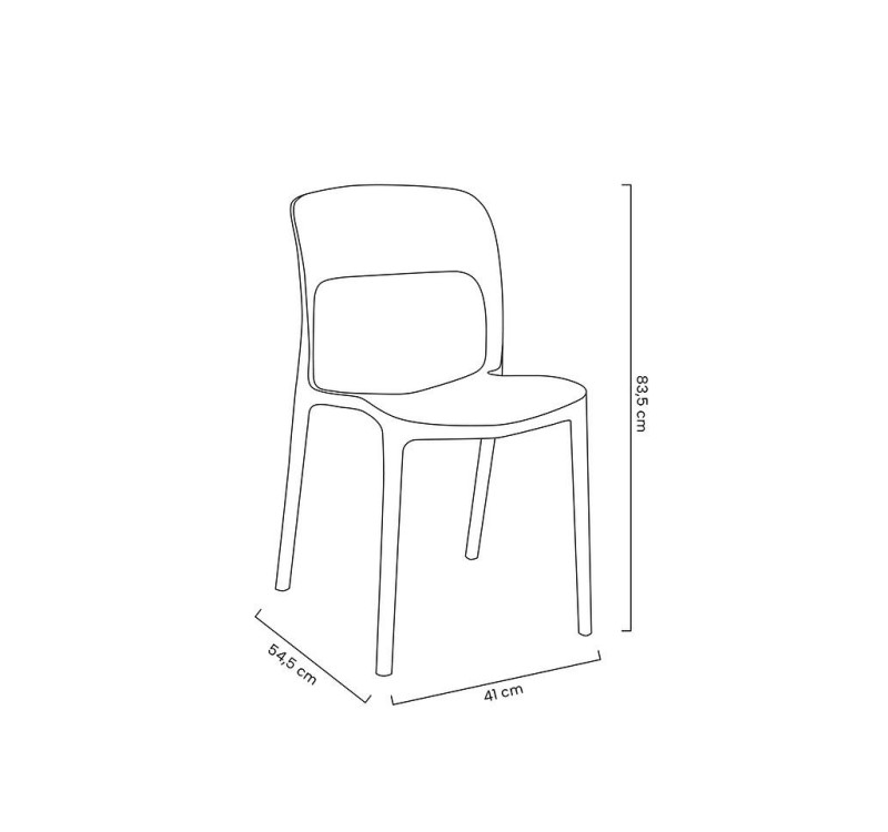 MODESTO krzesło ZING czarne - polipropylen