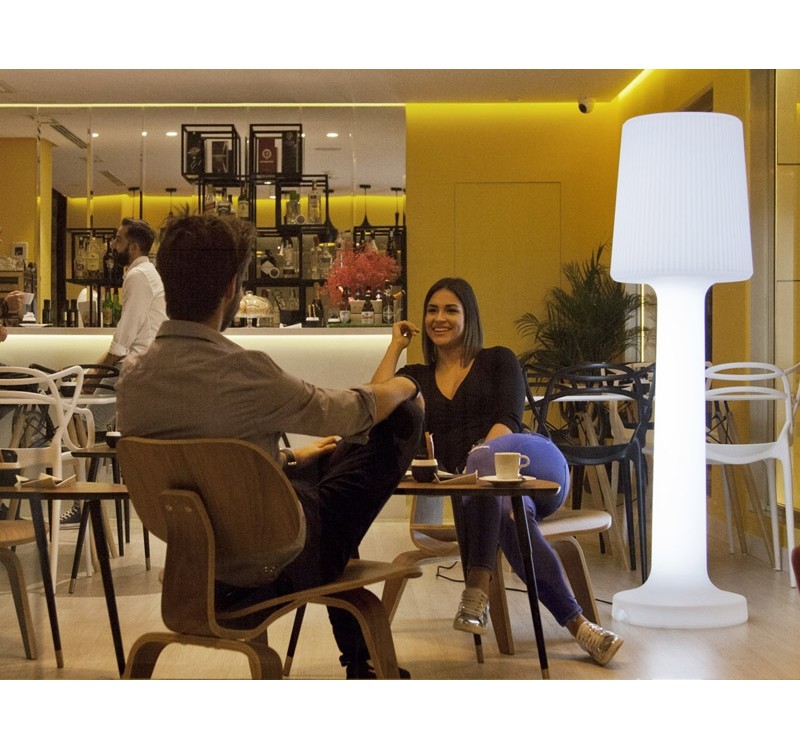 NEW GARDEN lampa ogrodowa CARMEN 110  BATTERY biała