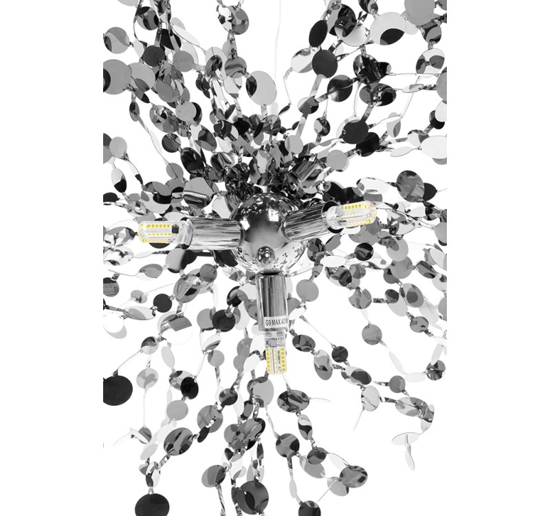 Lampa wisząca MONETE SINGLE chrom - metal