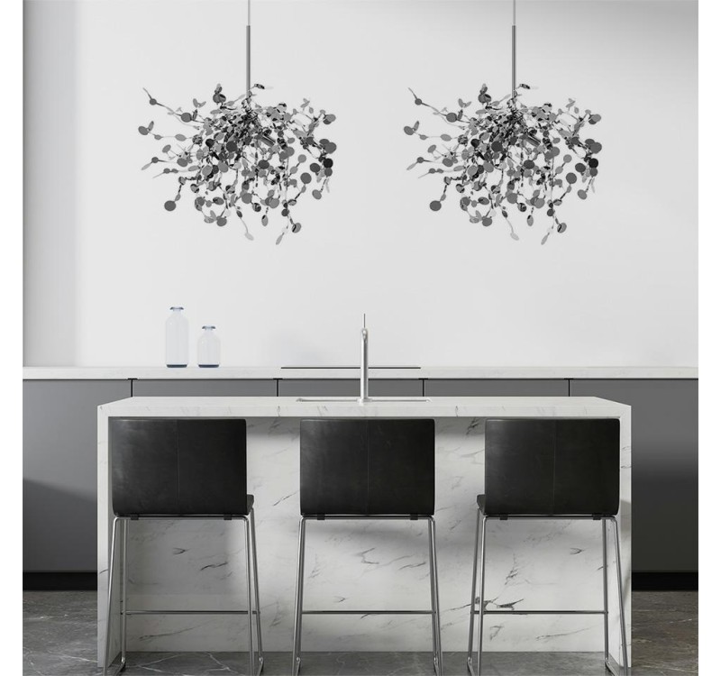 Lampa wisząca MONETE SINGLE chrom - metal