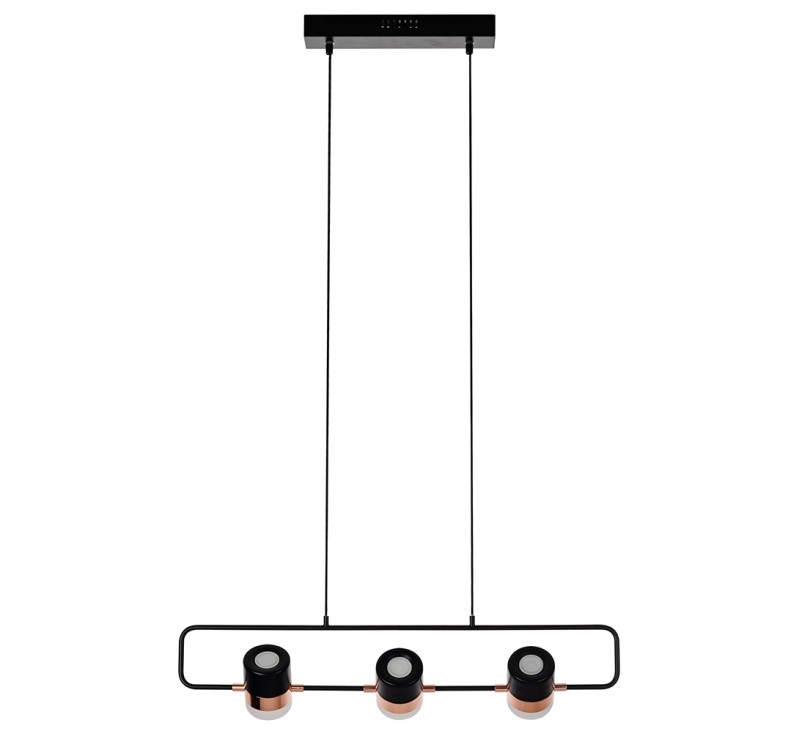 Lampa wisząca BLINK 3 czarna - LED, metal