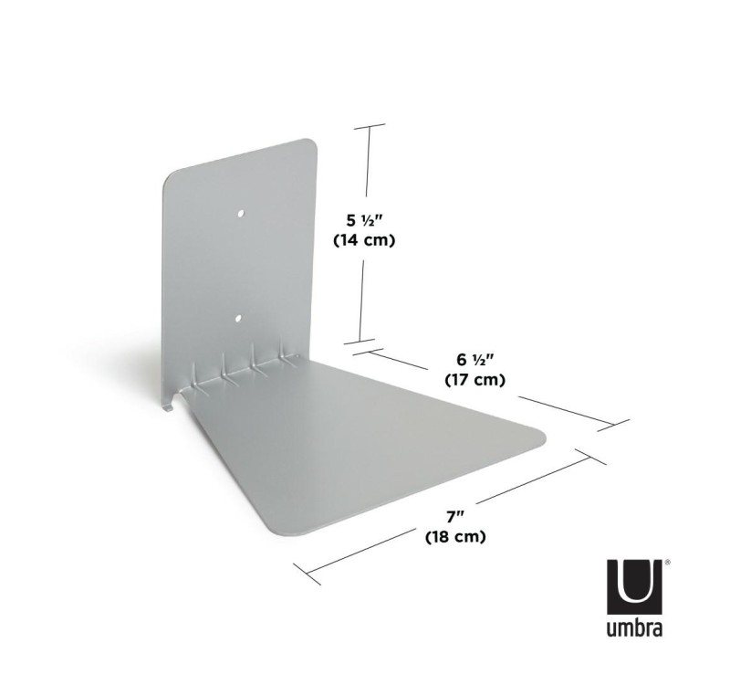 UMBRA kryjący zestaw trzech półek LARGE CONCEAL srebrne