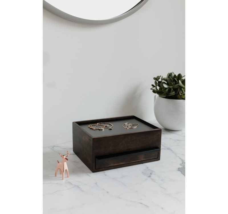 UMBRA pojemnik na biżuterię STOWIT -czarny,orzech