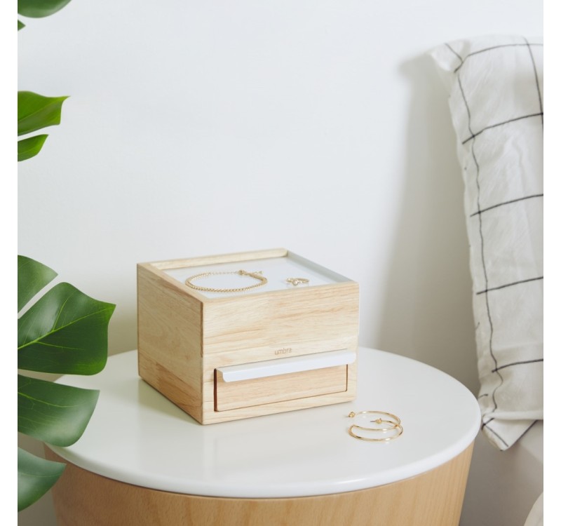 UMBRA pojemnik na biżuterię STOWIT MINI - biały,natural