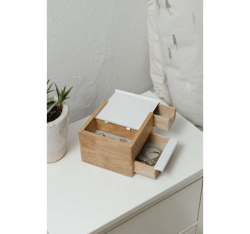 UMBRA pojemnik na biżuterię STOWIT MINI - biały,natural