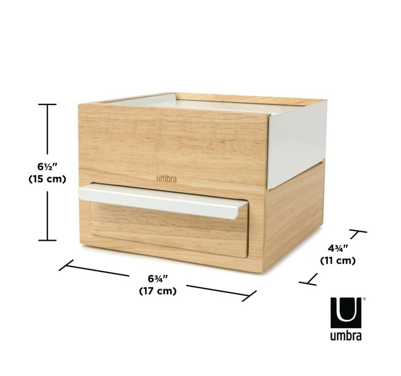 UMBRA pojemnik na biżuterię STOWIT MINI - biały,natural