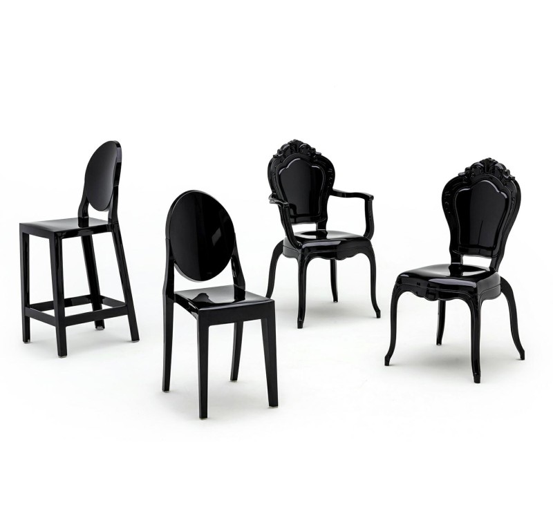 Krzesło KING czarne - poliwęglan