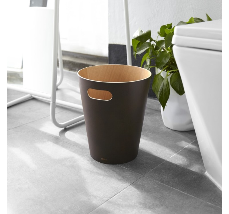 UMBRA kosz na śmieci WOODROW - espresso