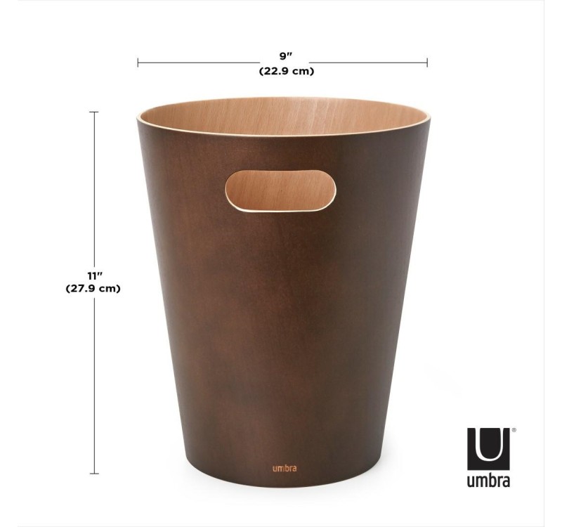 UMBRA kosz na śmieci WOODROW - espresso