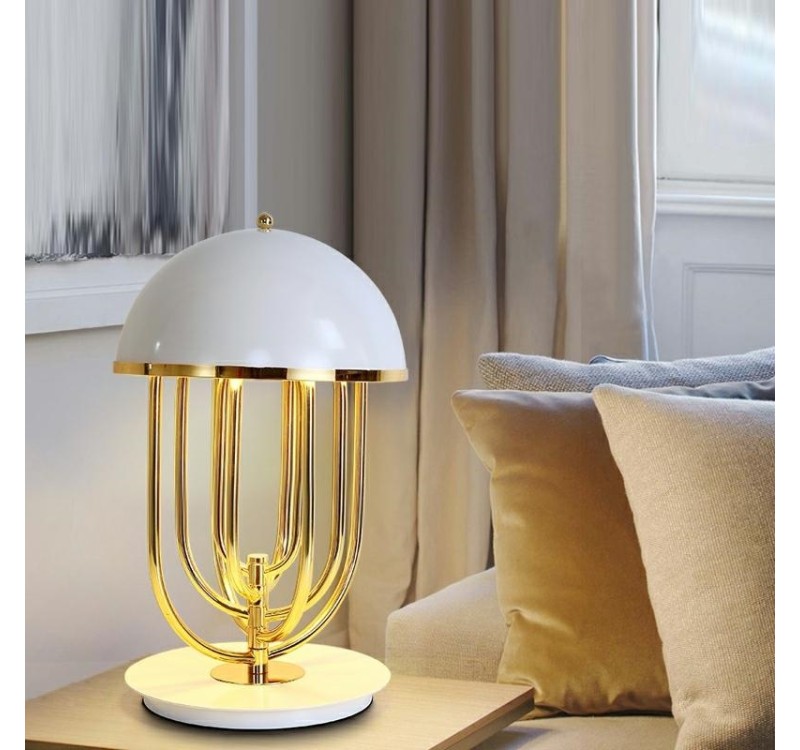 MOOSEE lampa stołowa BOTTEGA złota / biała