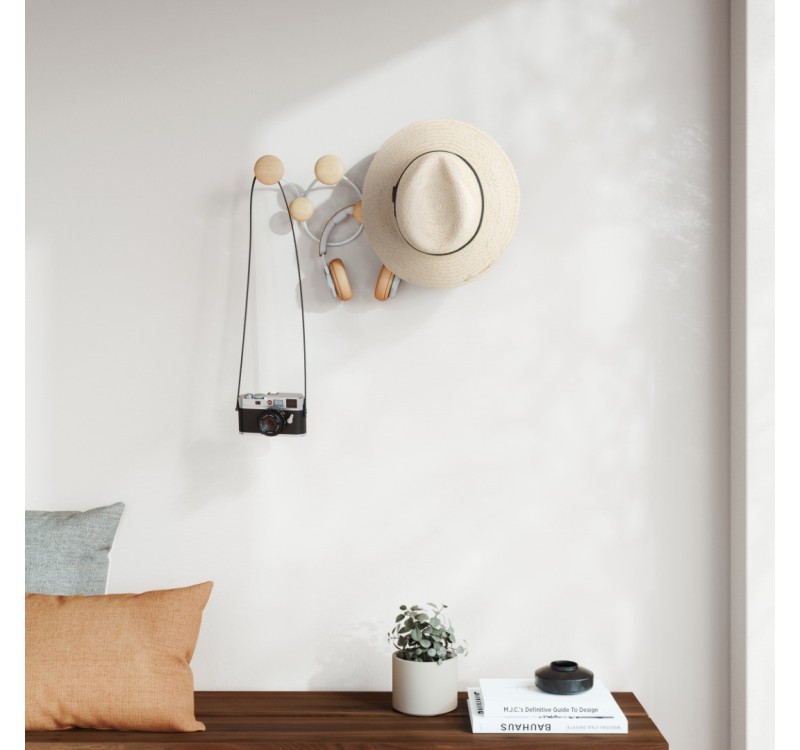 UMBRA wieszak na ubarnia DOTSY 7  biało naturalny