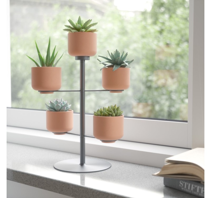 UMBRA doniczka stołowa TERRAPOTTA tytanowa