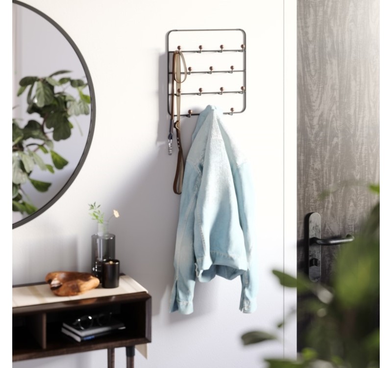 UMBRA wieszak ścienny ESTIQUE czarny orzech