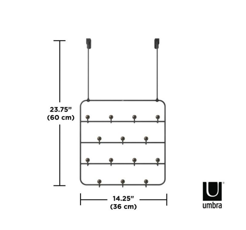 UMBRA wieszak ścienny ESTIQUE czarny orzech