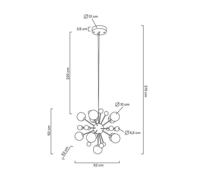 MOOSEE lampa wisząca AURELIA złota