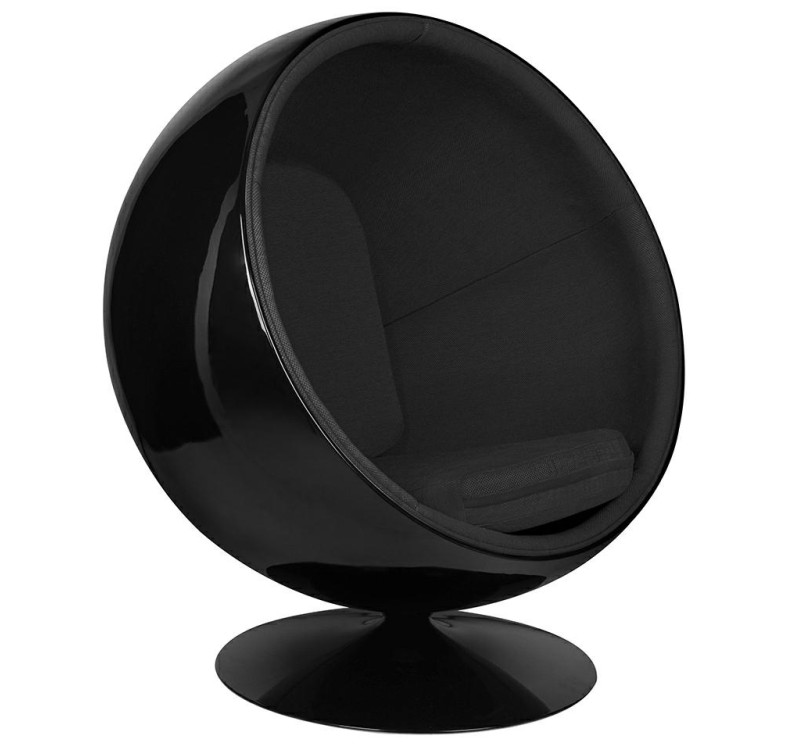 Fotel BALL BLACK czarny