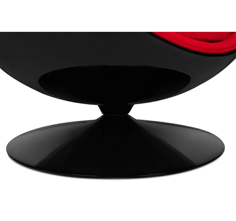 Fotel BALL BLACK czerwony