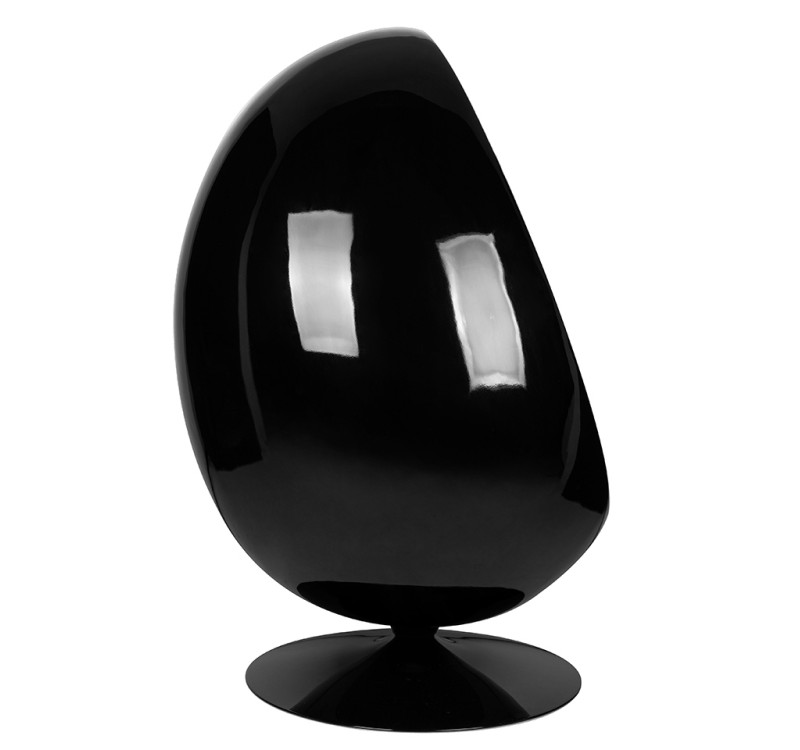 Fotel OVALIA BLACK czerwony