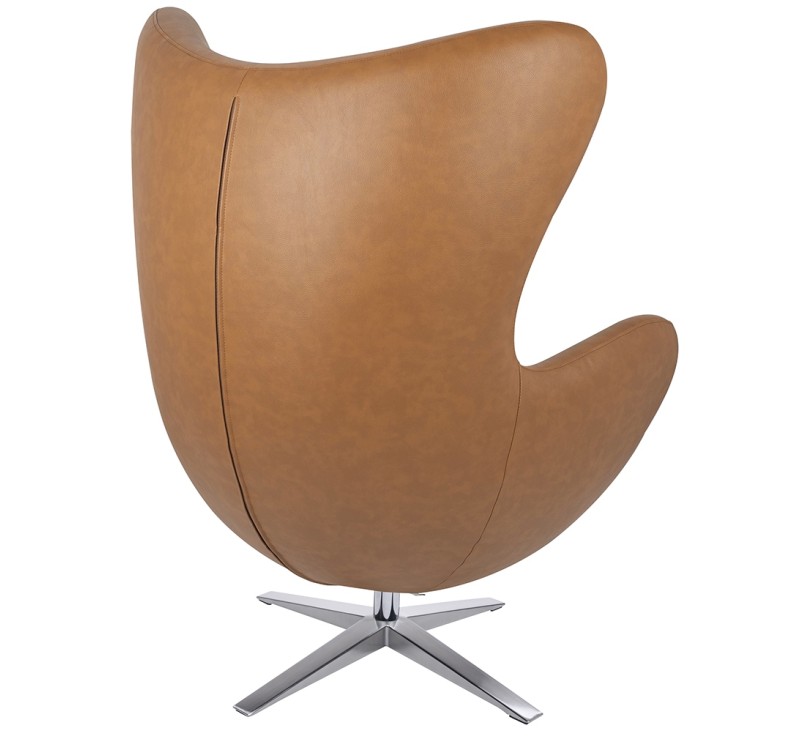 Fotel EGG SZEROKI PU brązowy