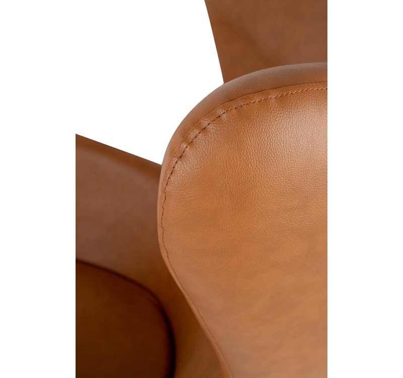 Fotel EGG SZEROKI PU brązowy