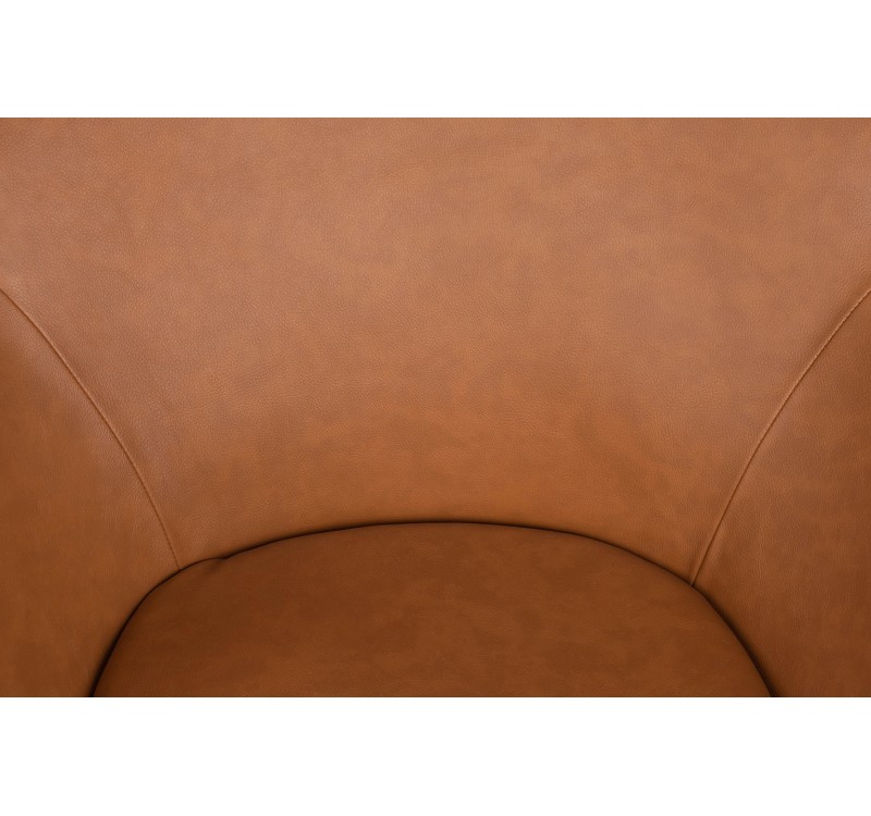 Fotel EGG SZEROKI PU brązowy